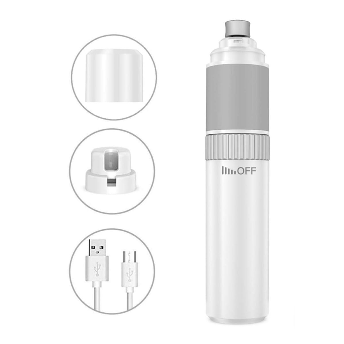 Electric PET Nail Grinder and Clipper White V121296