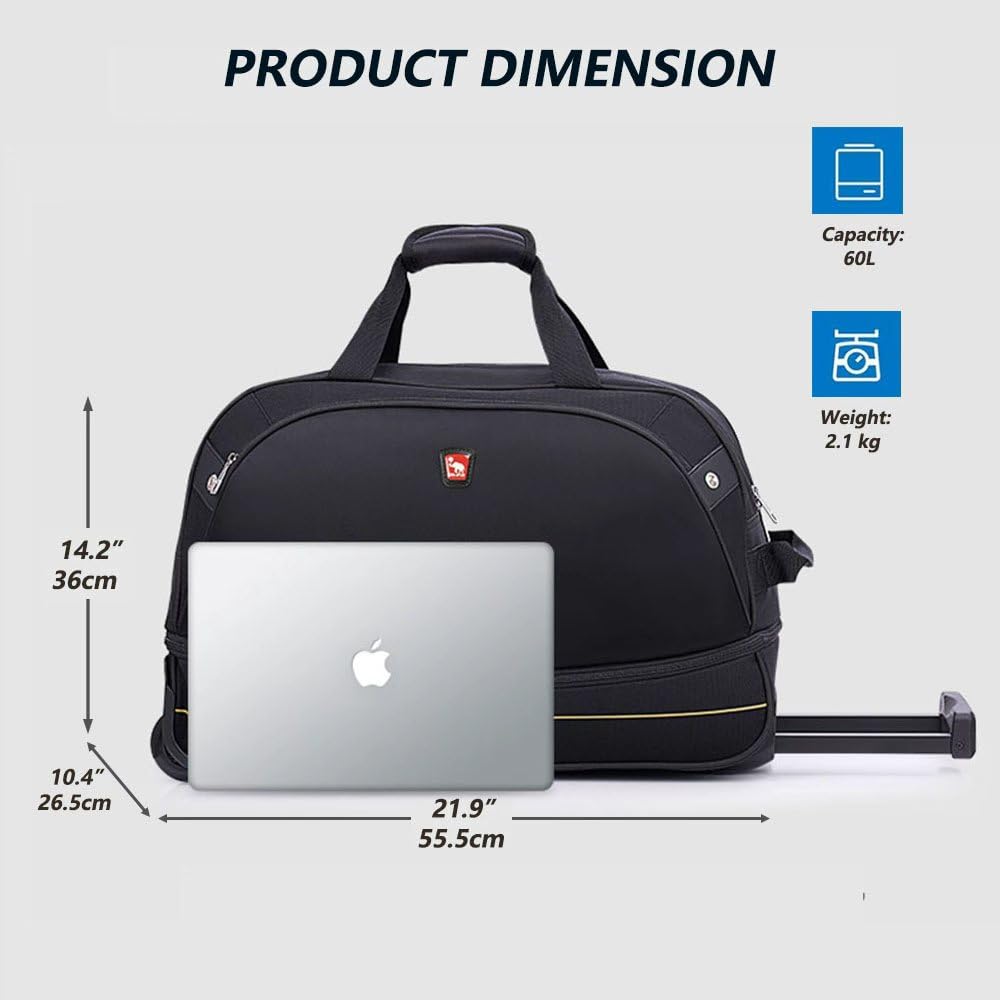 Rolling Duffle Bag with Wheels, 22 inch Carry On Bag M92560