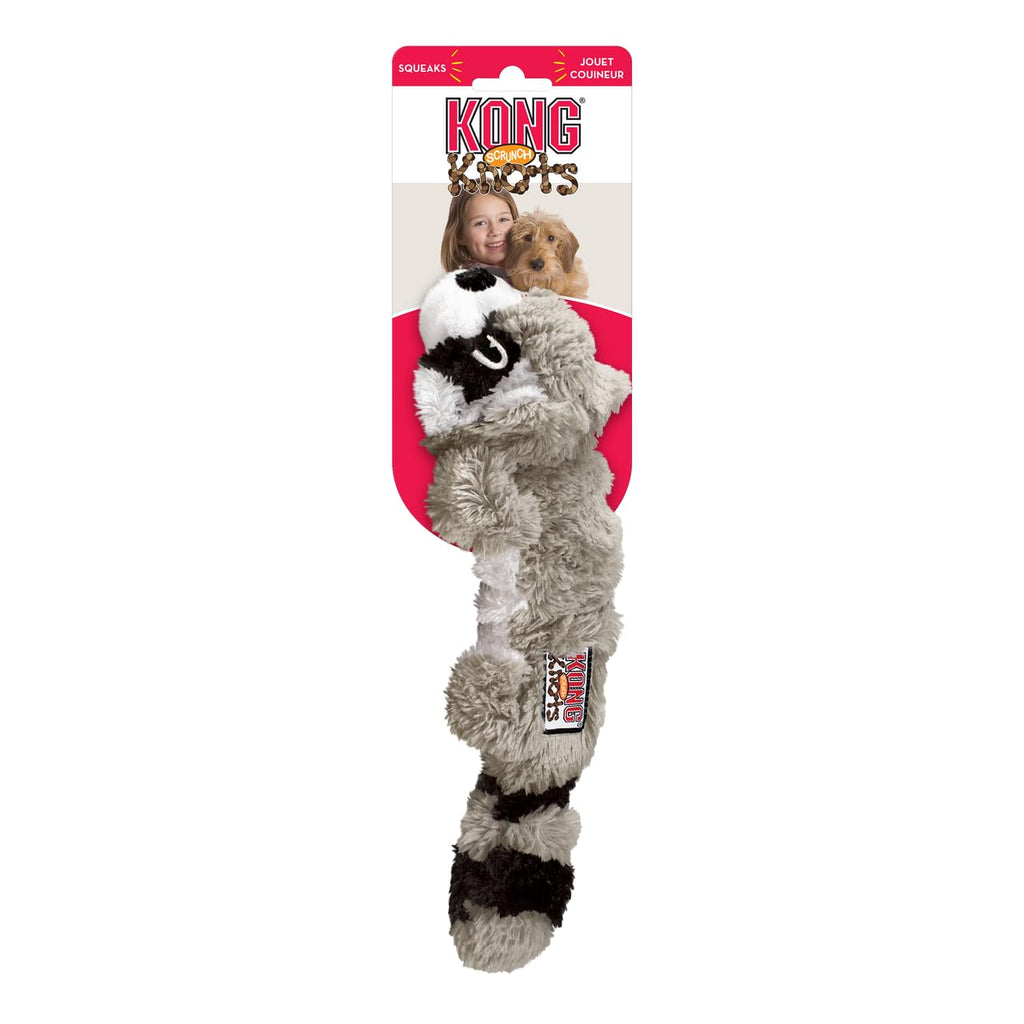 2 Pack Stuffing-Free Plush Dog Toy with Knotted Ropes & Squeaker A3110