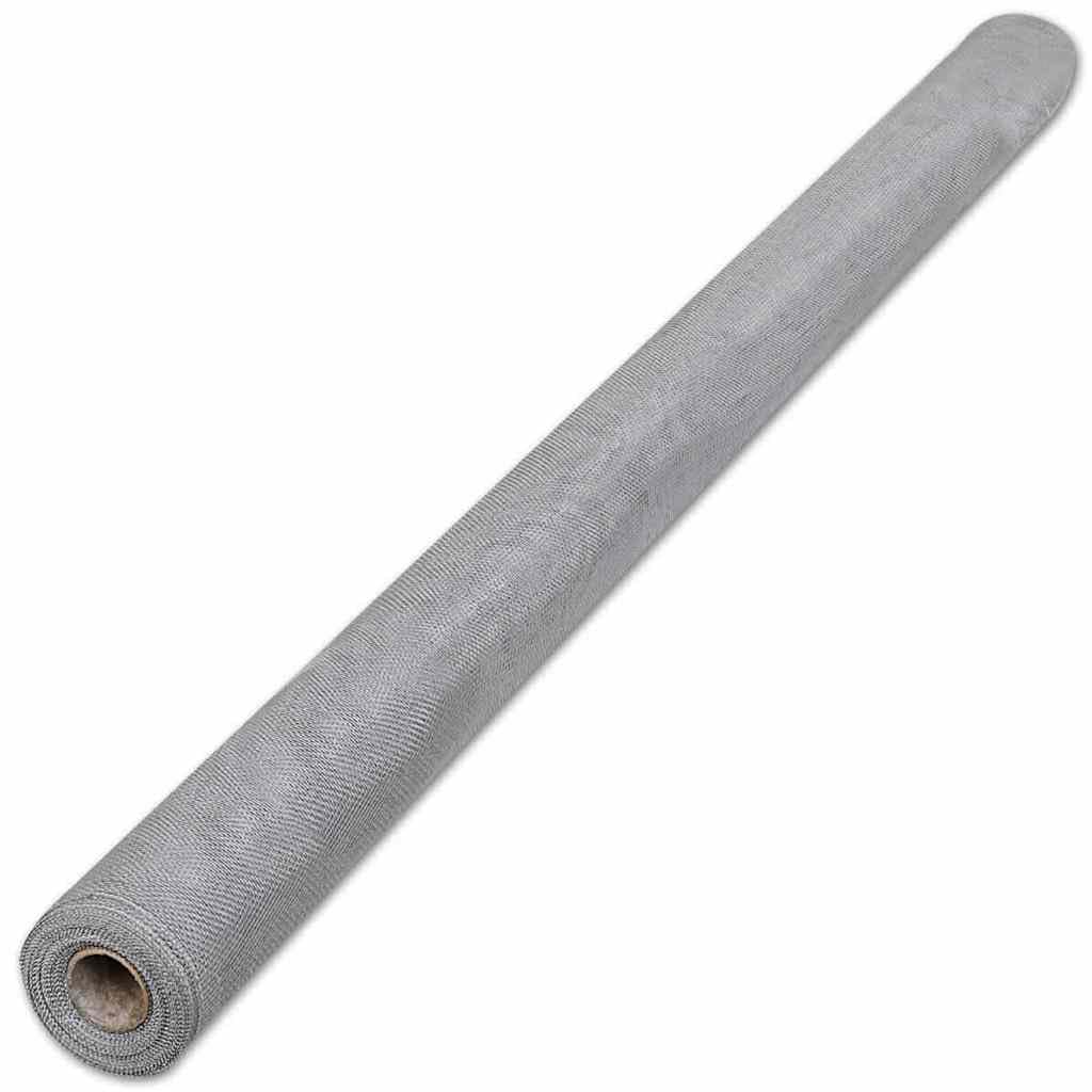 Aluminum Mesh Screen 39.4"x196.9" Silver S903