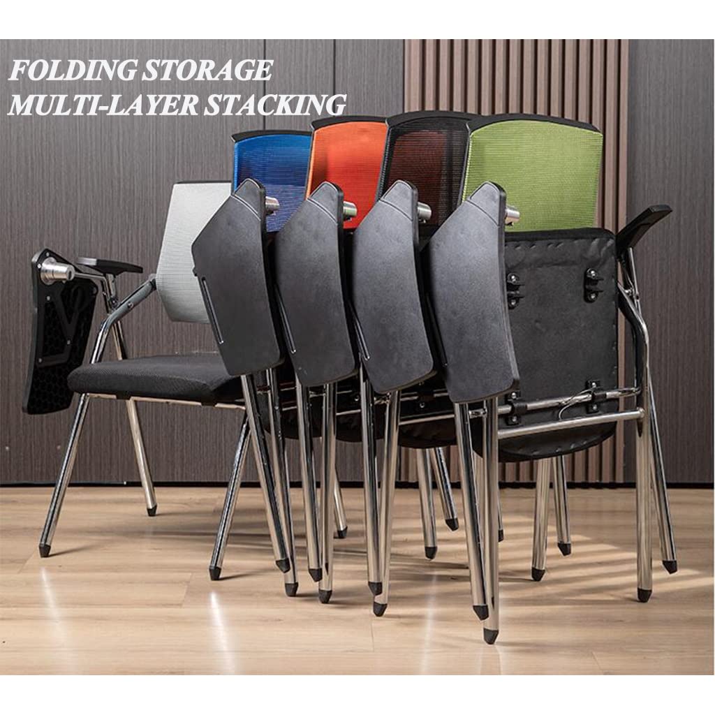 Orange Mesh Foldable Student Chair with Desk and Cup Holder I35162