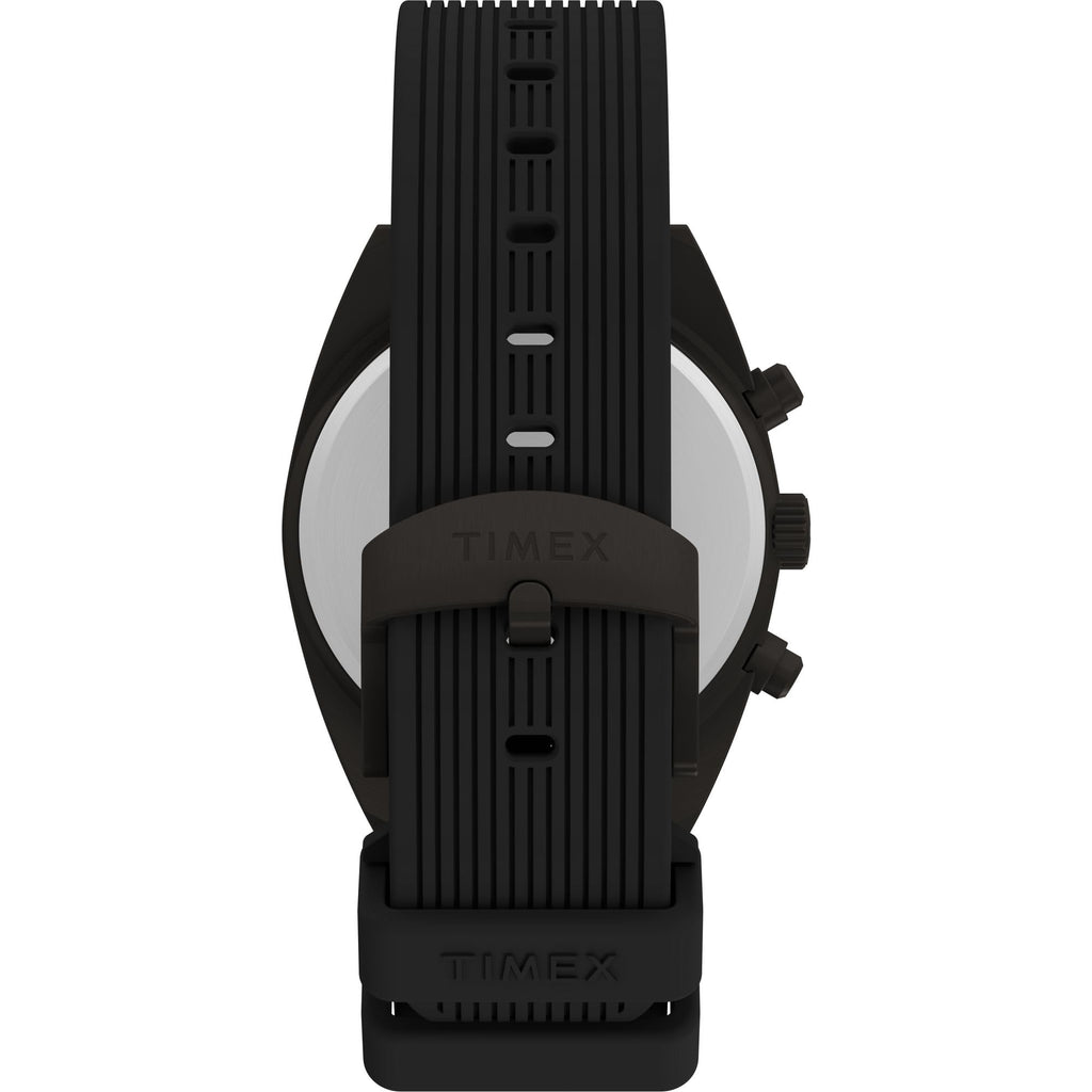 Men's Chronograph 41mm Watch Black Dial Gunmetal Case H698