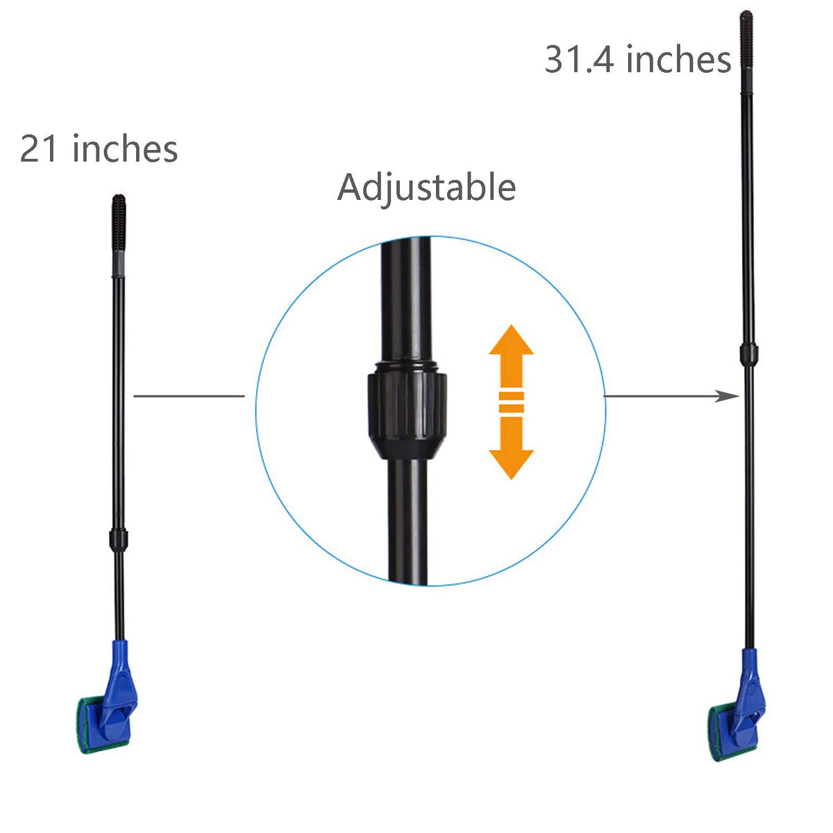 5 In 1 Aquarium Cleaning Tools Kit with Adjustable Length Rod O505