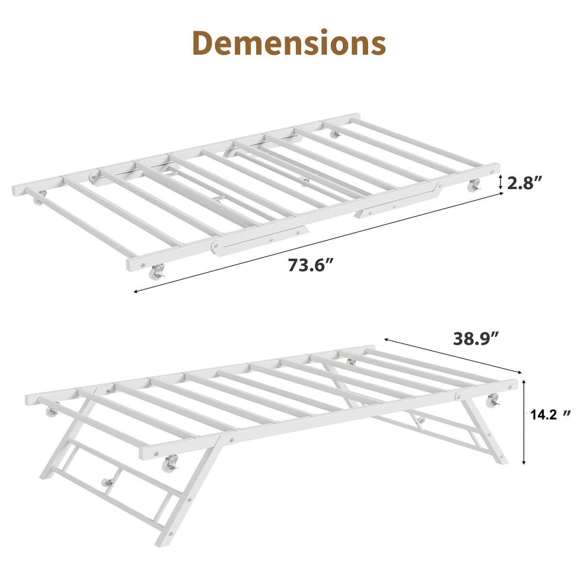 Twin Pop Up Trundle Bed E9704
