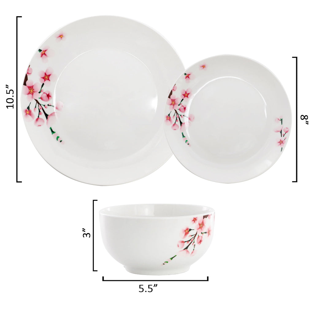 12 Piece Porcelain Dinnerware Set, Service for 4 X31831