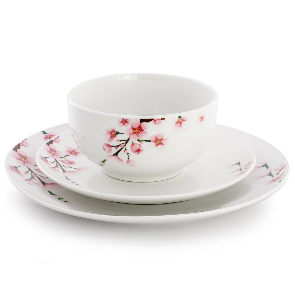 12 Piece Porcelain Dinnerware Set, Service for 4 X31831