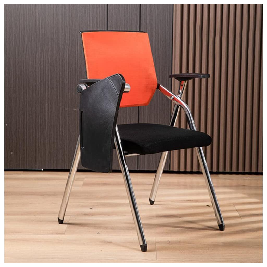 Orange Mesh Foldable Student Chair with Desk and Cup Holder I35162