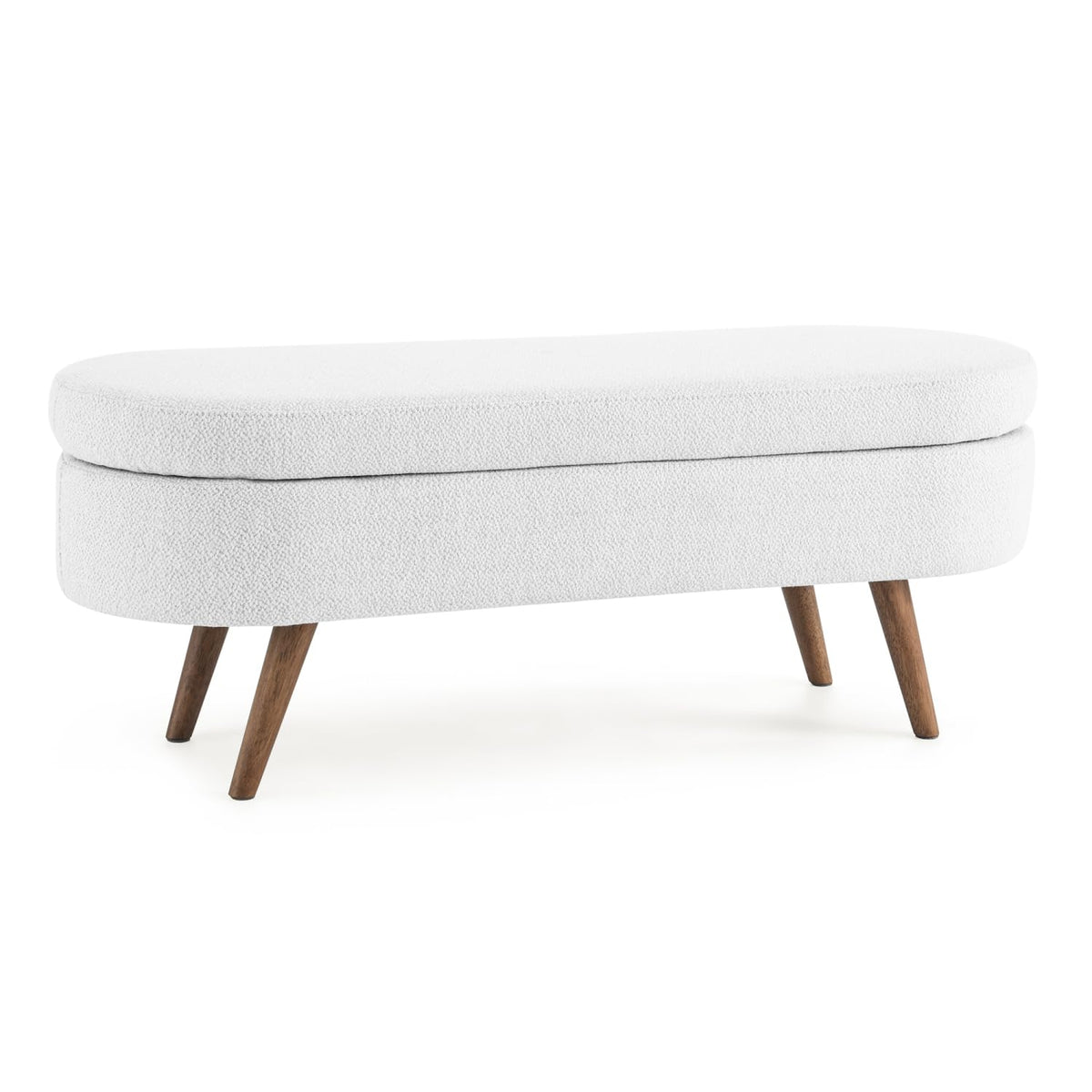 Oval Storage Bench with Rubber Wood Legs G433
