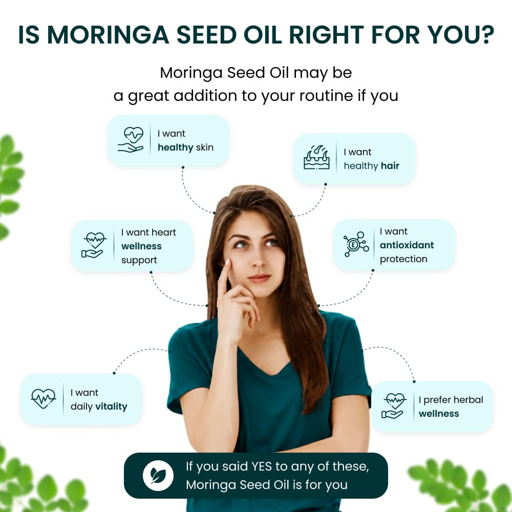 Moringa Seed Oil 1000mg 60 Capsules Q89167