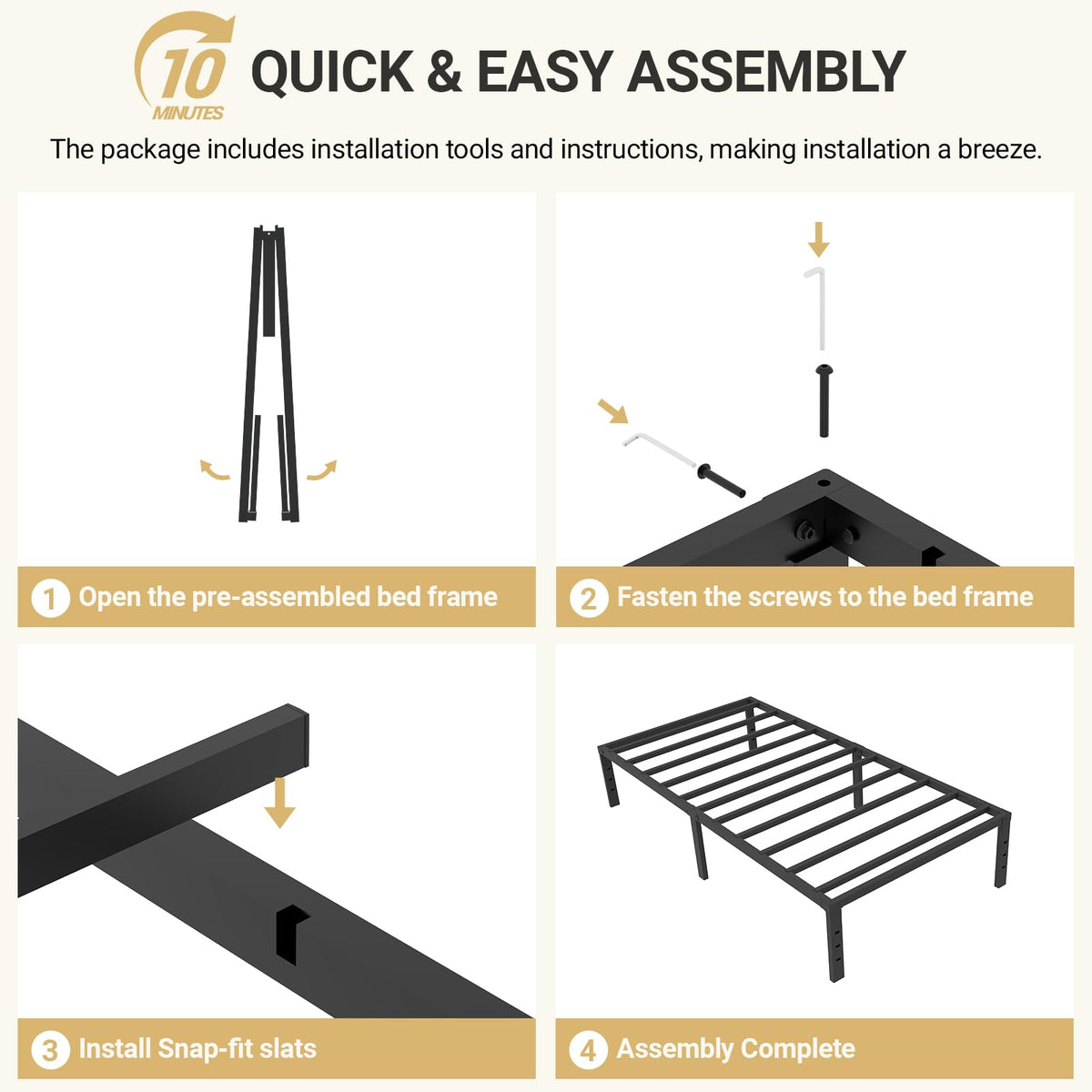 Twin Metal Bed Frame W55113