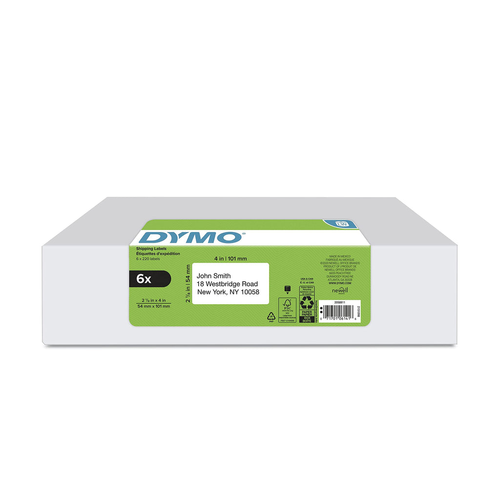 White Shipping Labels 2-1/8" x 4" 6 Rolls O49891
