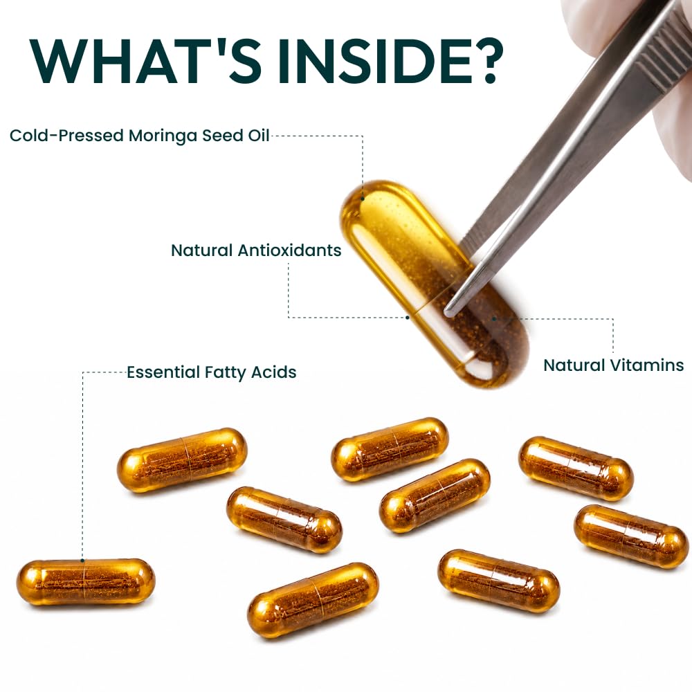 Moringa Seed Oil 1000mg 60 Capsules Q89167