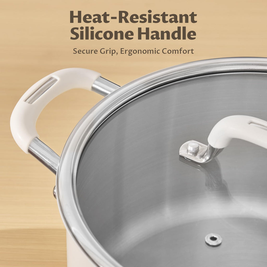 10QT 3-Ply Stainless Steel Stock Pot with Lid Z5766