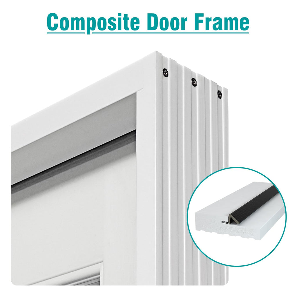 White Fiberglass Prehung 36" x 80" Entry Door H7793