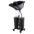 Portable 20L Hair Washing Shampoo Bowl Basin Black Z1866