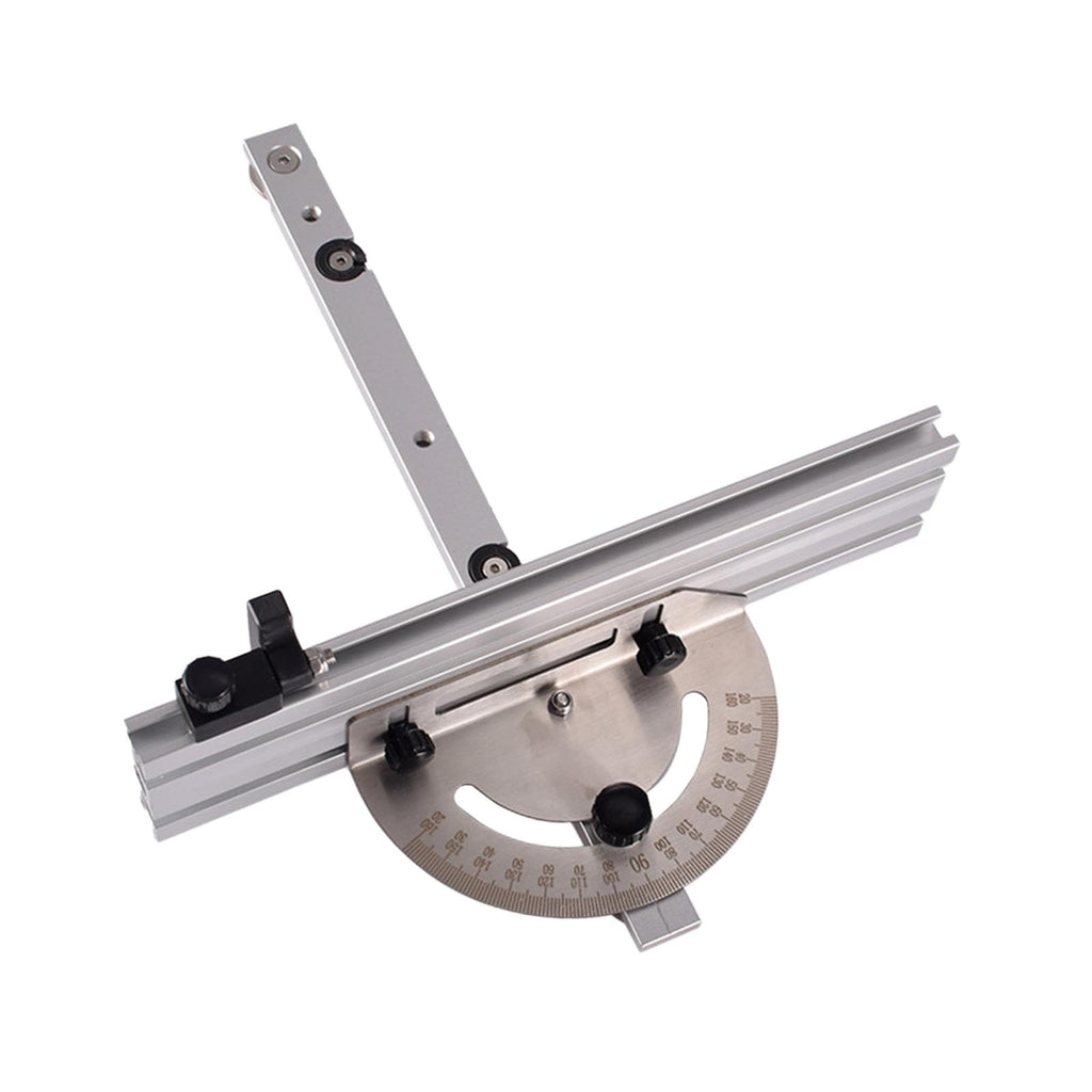 Table Saw Miter Gauge System with Miter Fence, 120° Angle Stops Adjustable, 250mm O765