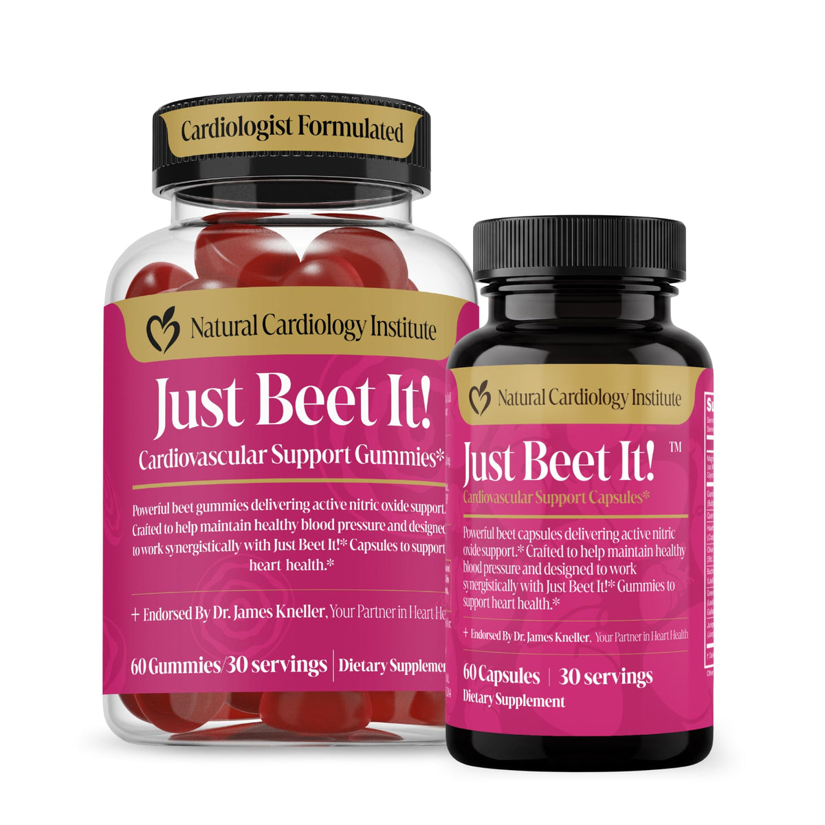 Beet Gummies & Heart Health Capsules Bundle, 60 Count Each T707770