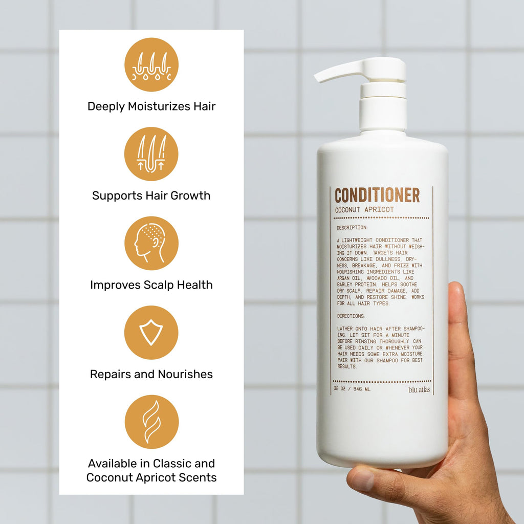 Shampoo and Conditioner Bundle Coconut Apricot 32 oz X6749