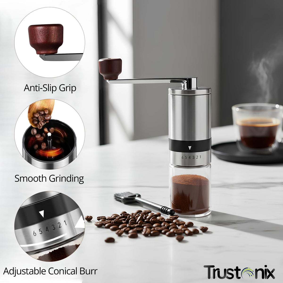 Manual Portable Hand Coffee Grinder W84906