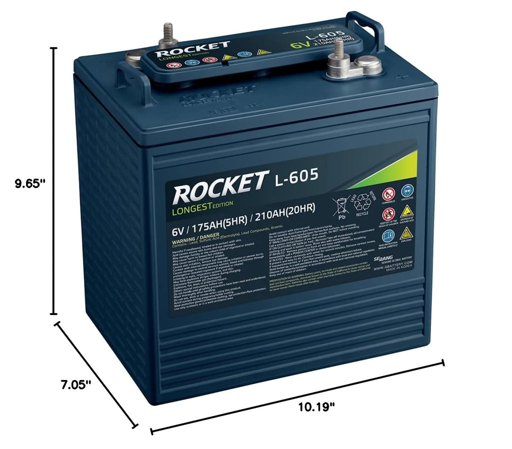 6V 210Ah Golf Cart Battery Set of 4 B7864