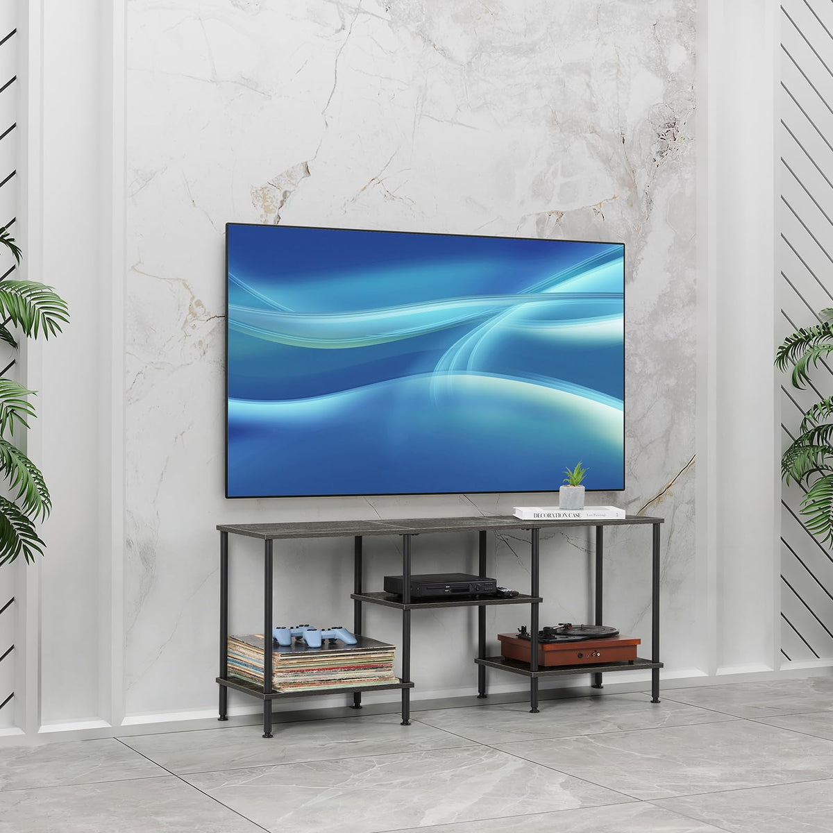 50 Inch Dark Grey TV Stand with Storage X809