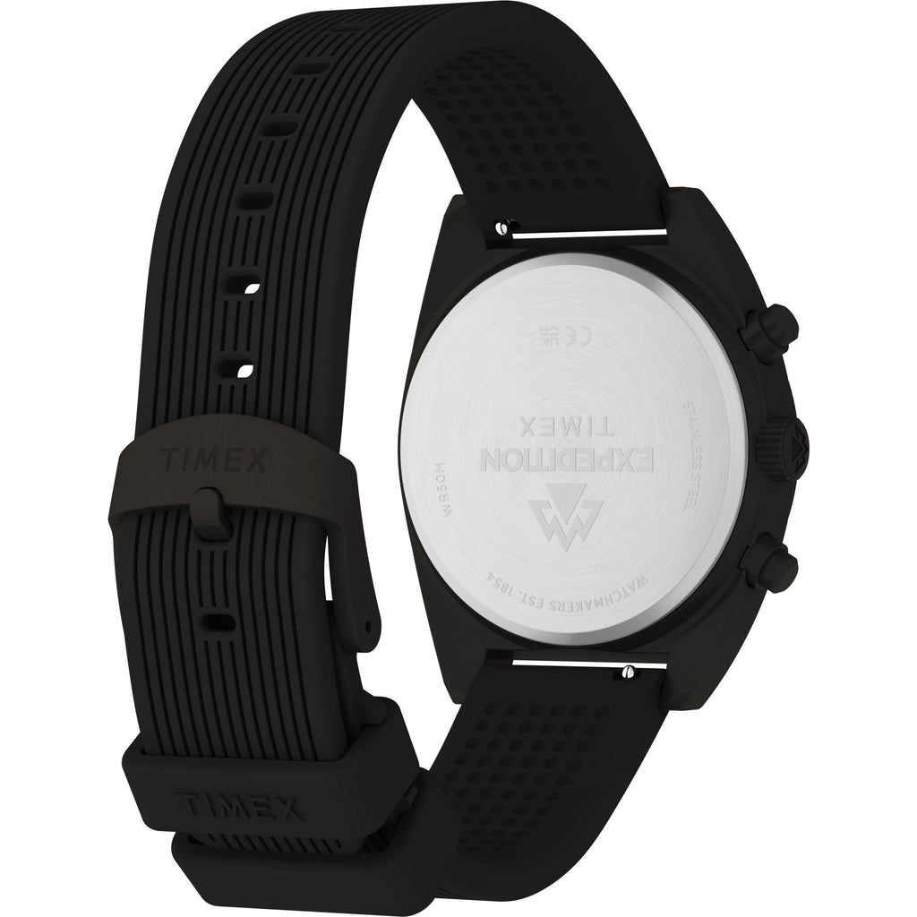 Men's Chronograph 41mm Watch Black Dial Gunmetal Case H698