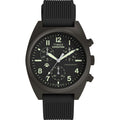 Men's Chronograph 41mm Watch Black Dial Gunmetal Case H698