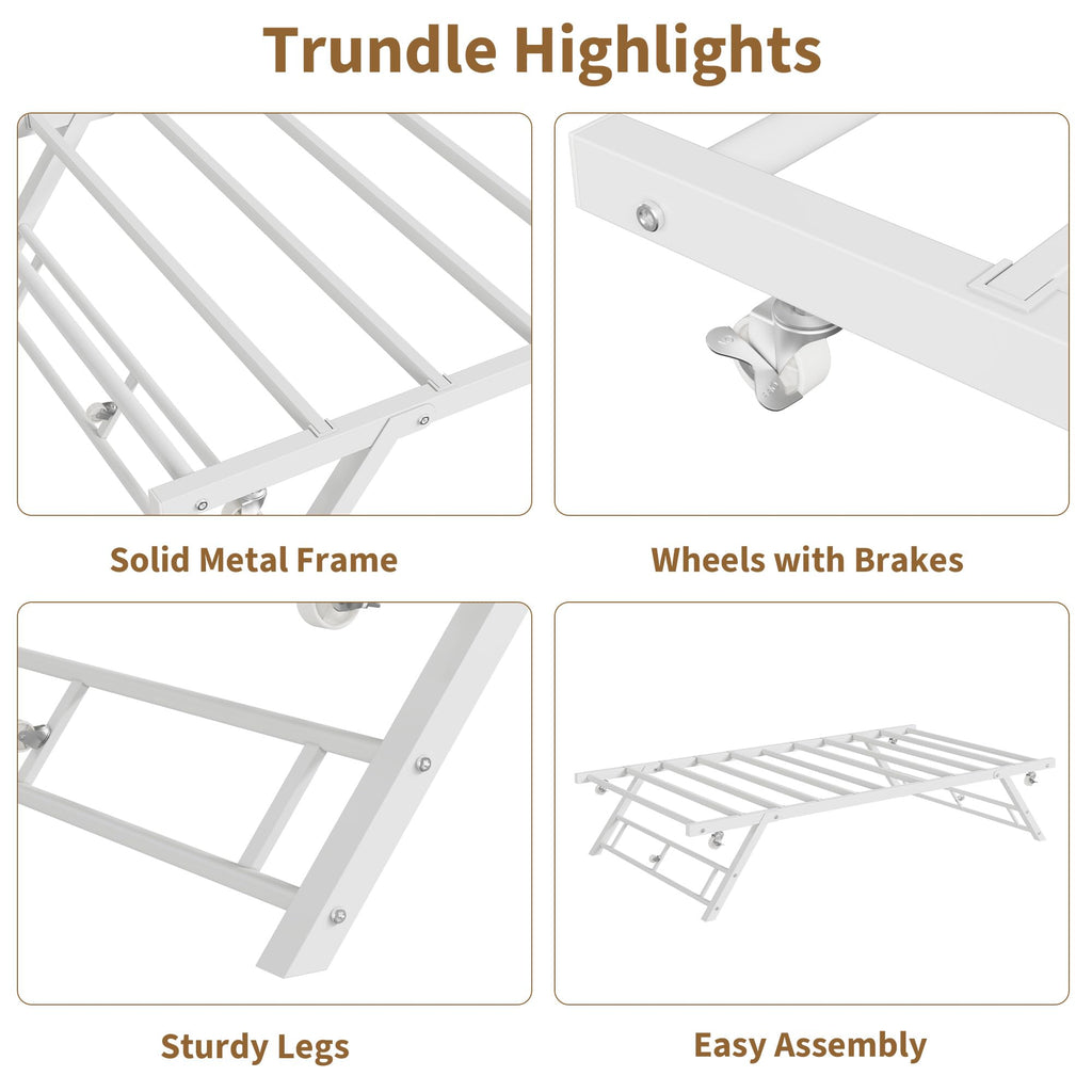 Twin Pop Up Trundle Bed E9704