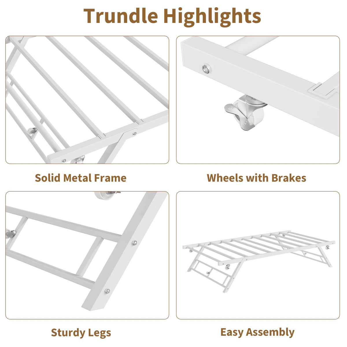 Twin Pop Up Trundle Bed E9704
