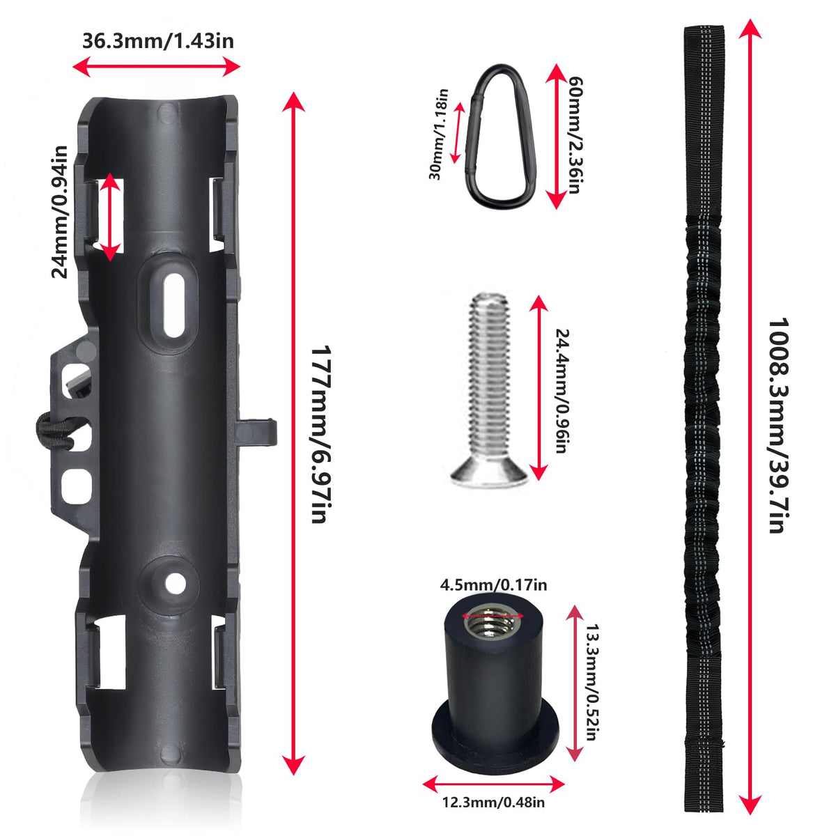 2PCS Kayak Paddle Holder with Leashes & Locking Kits A887
