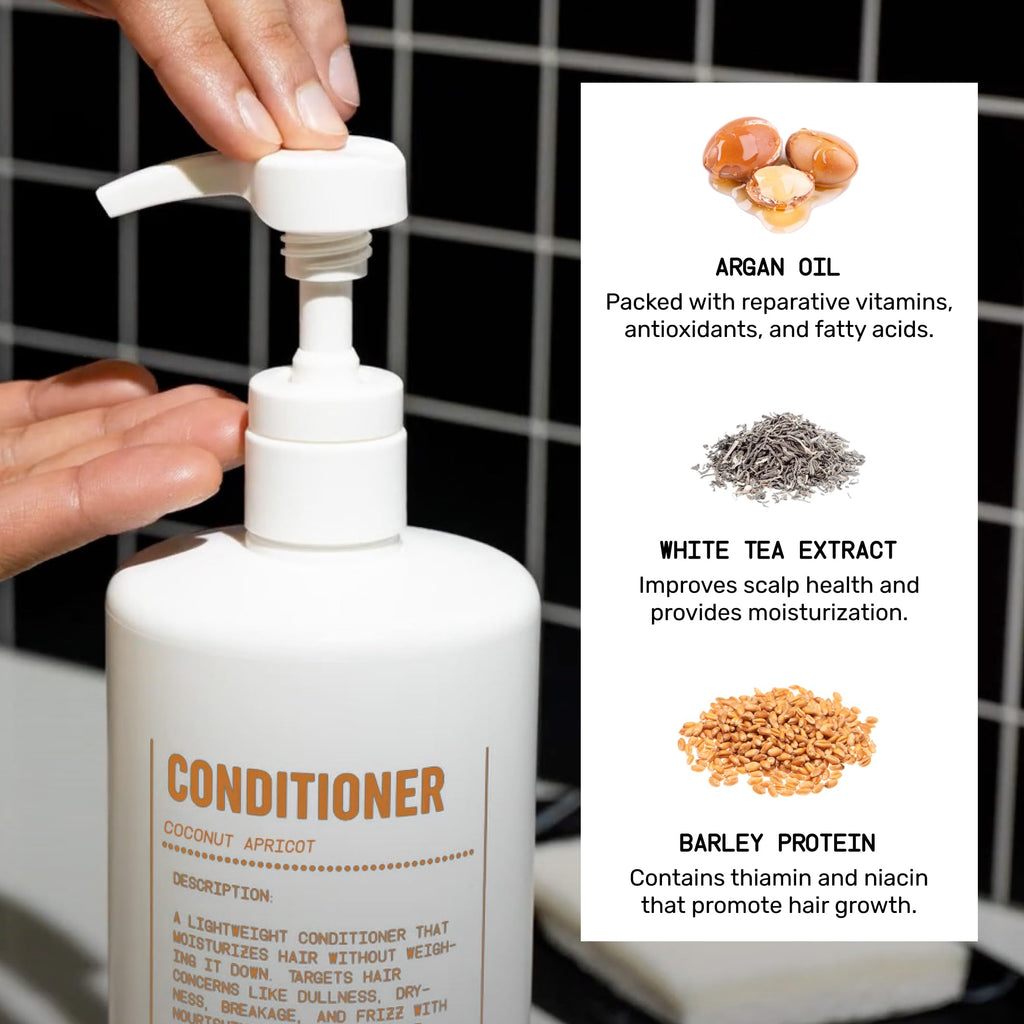 Shampoo and Conditioner Bundle Coconut Apricot 32 oz X6749
