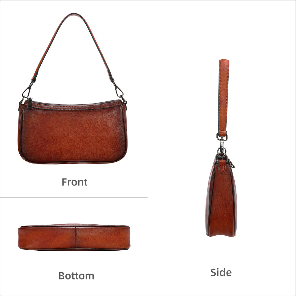 Leather Crossbody Bags with Two Straps S424