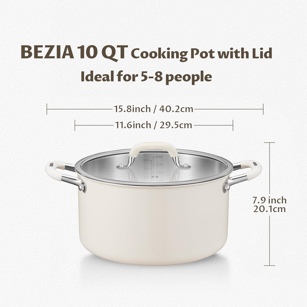 10QT 3-Ply Stainless Steel Stock Pot with Lid Z5766