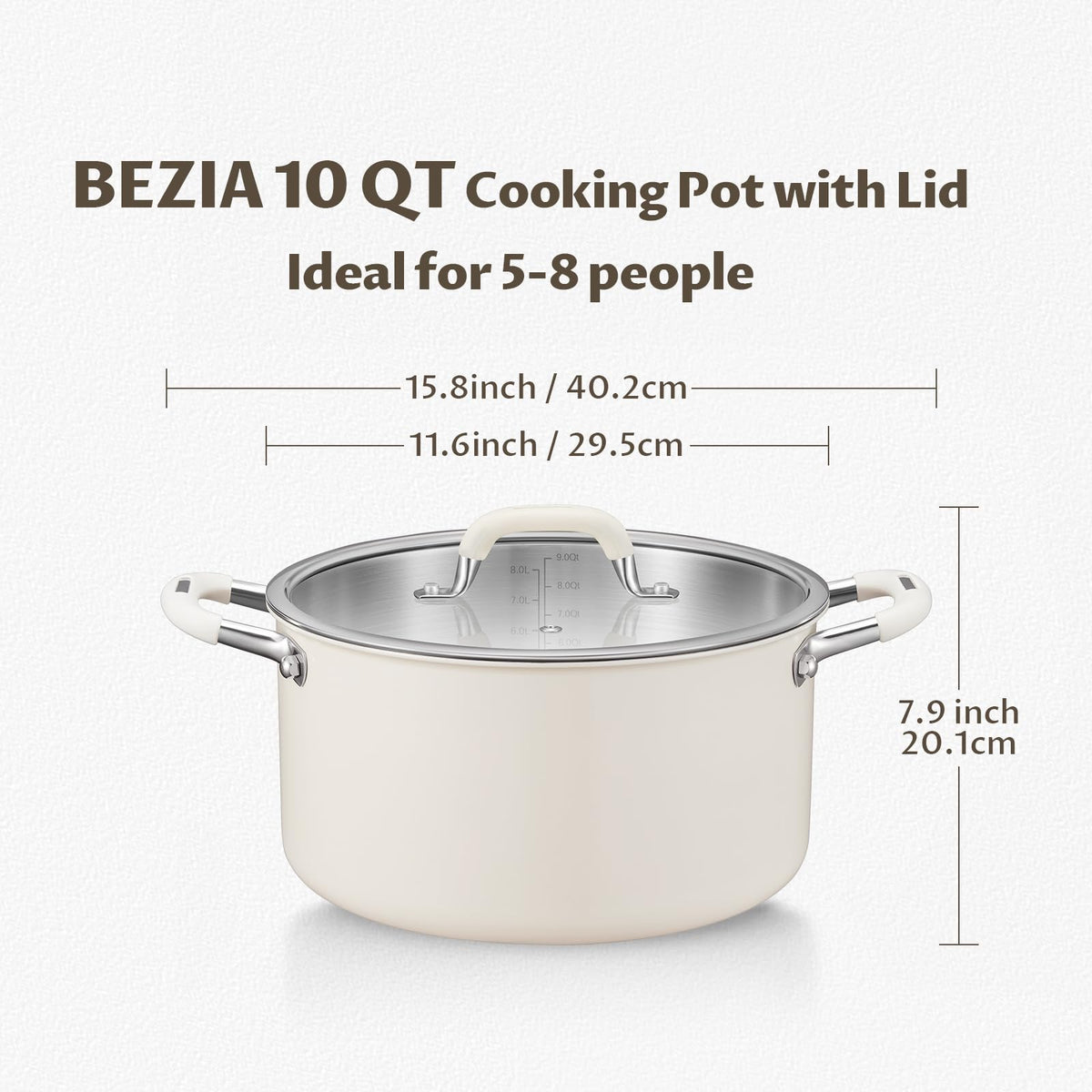 10QT 3-Ply Stainless Steel Stock Pot with Lid Z5766