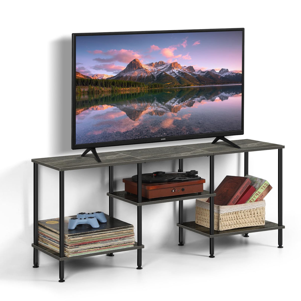 50 Inch Dark Grey TV Stand with Storage X809