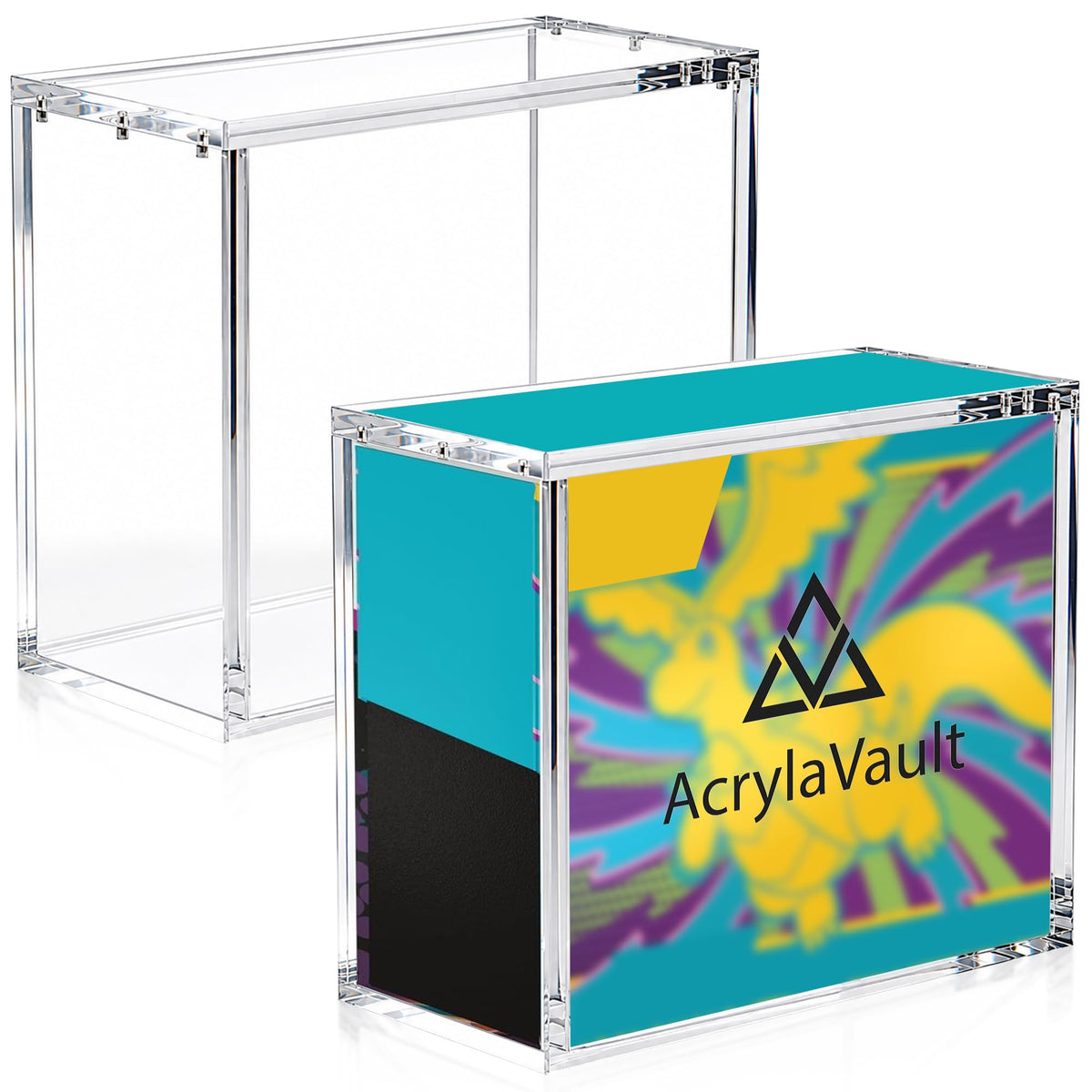 Ultra Clear Acrylic Magnetic Lid Card Storage Display Case H4723
