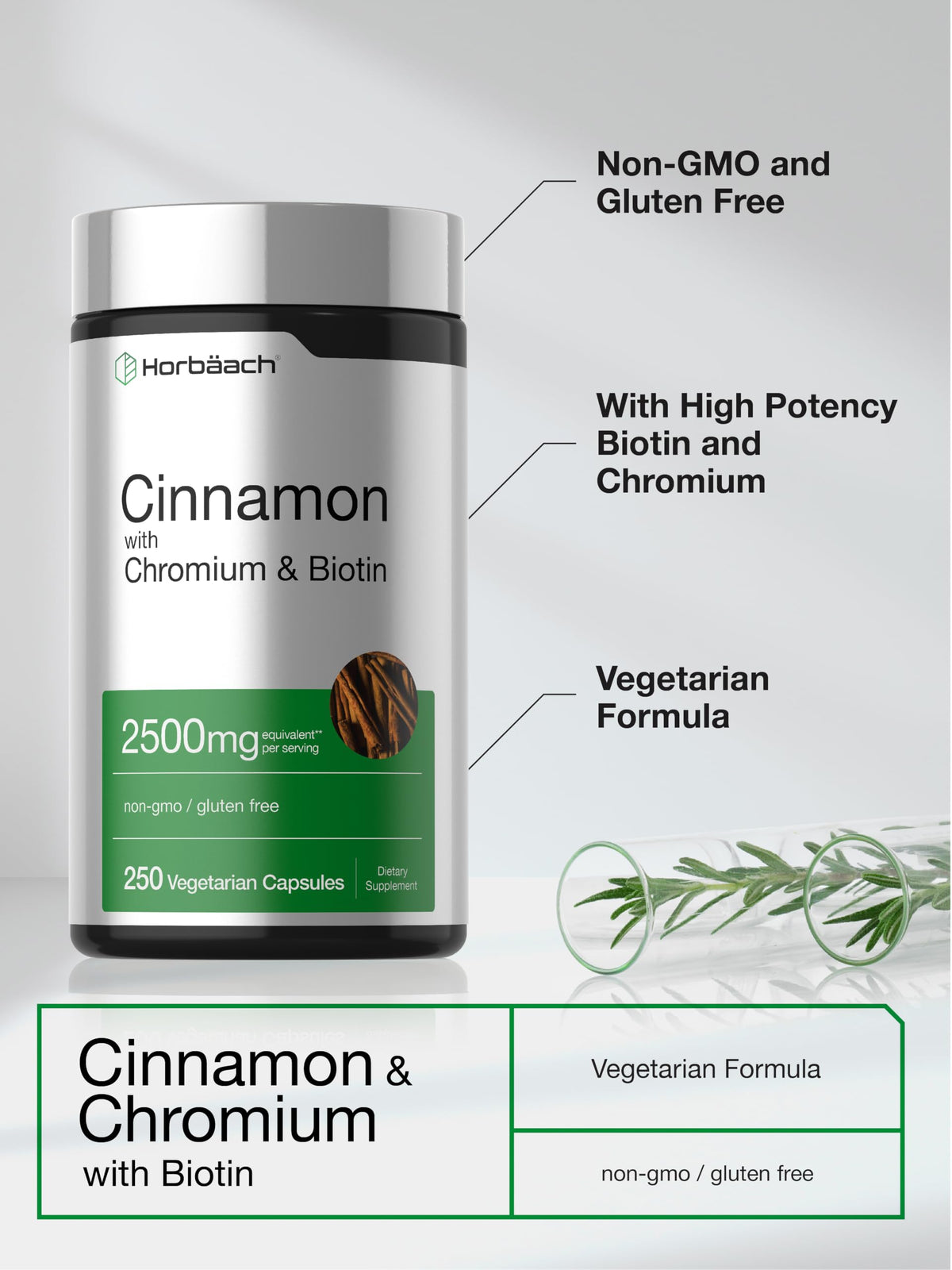 Cinnamon with Chromium & Biotin 250 Capsules A26634