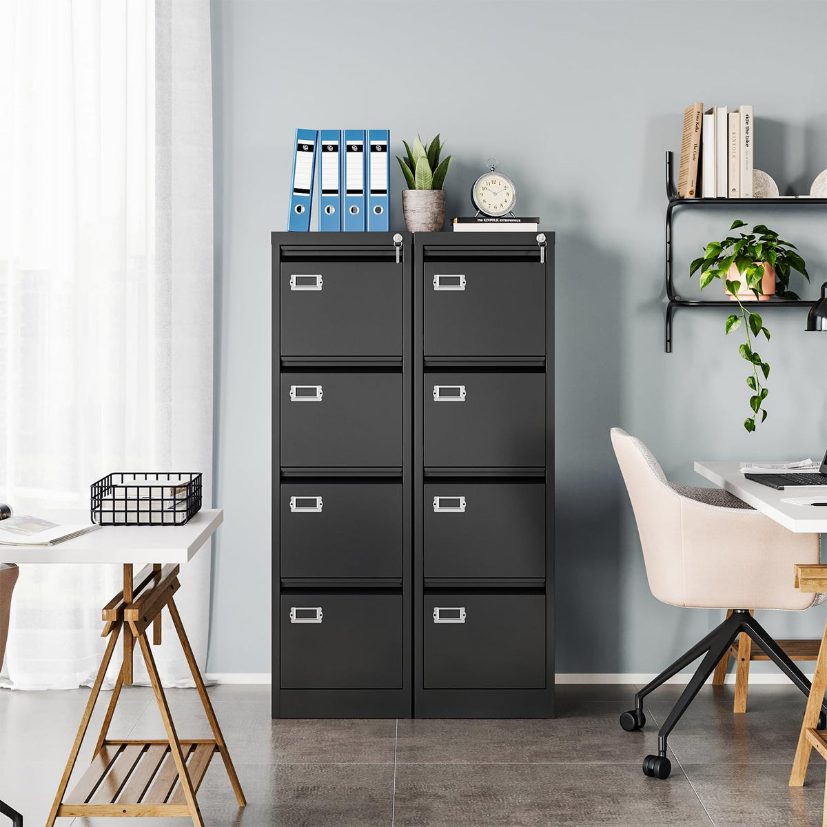 4 Drawer Metal File Cabinet with Lock A431