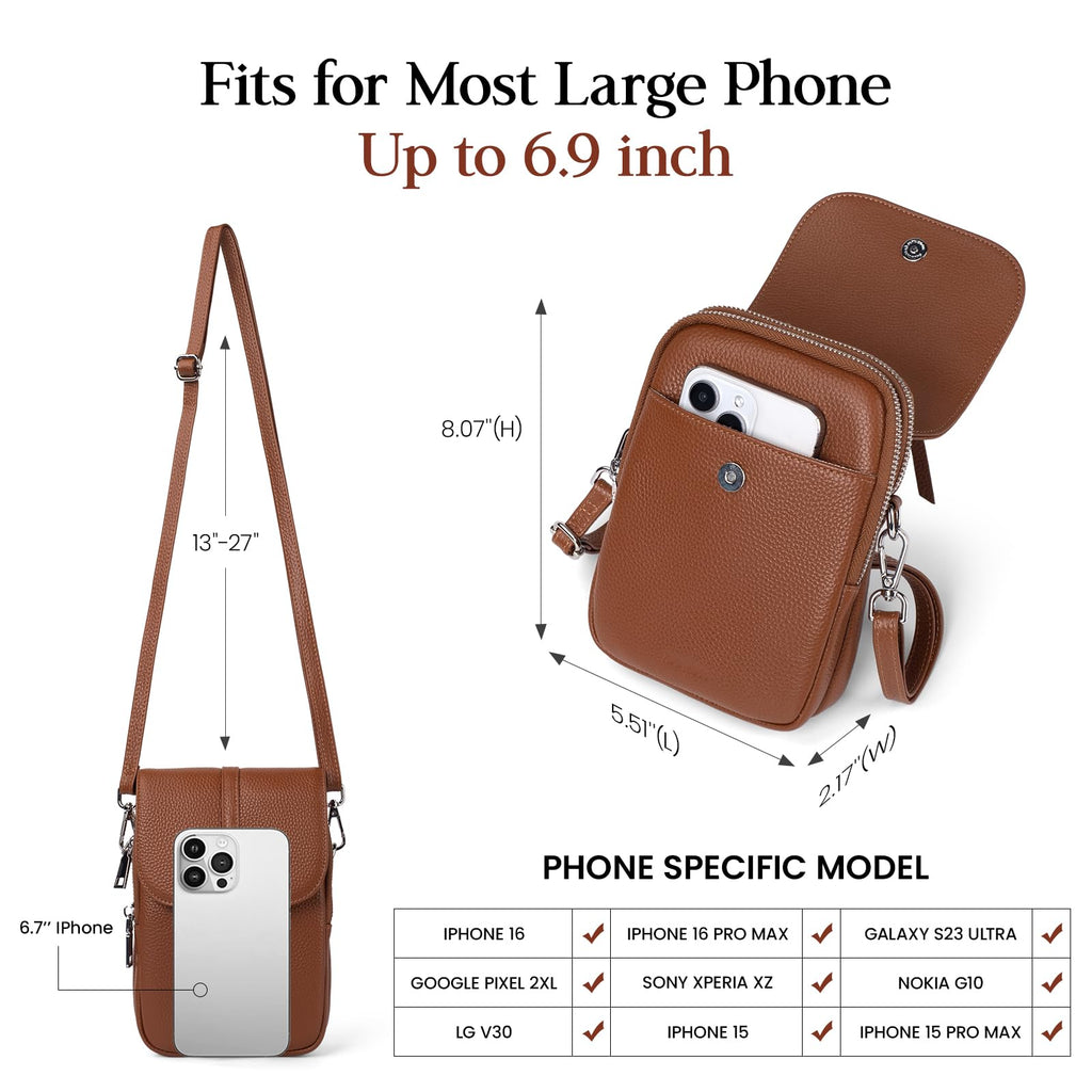 Small Genuine Leather Crossbody Bag R419
