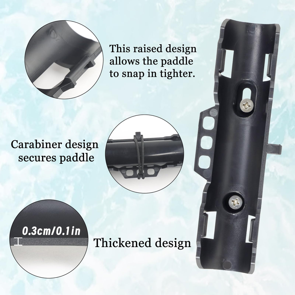 2PCS Kayak Paddle Holder with Leashes & Locking Kits A887