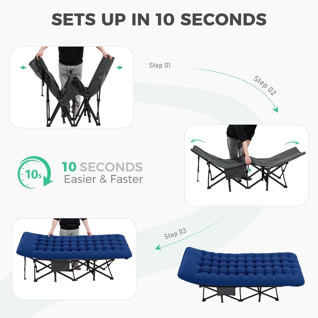 Folding Camping Cot with Mattress Y8857