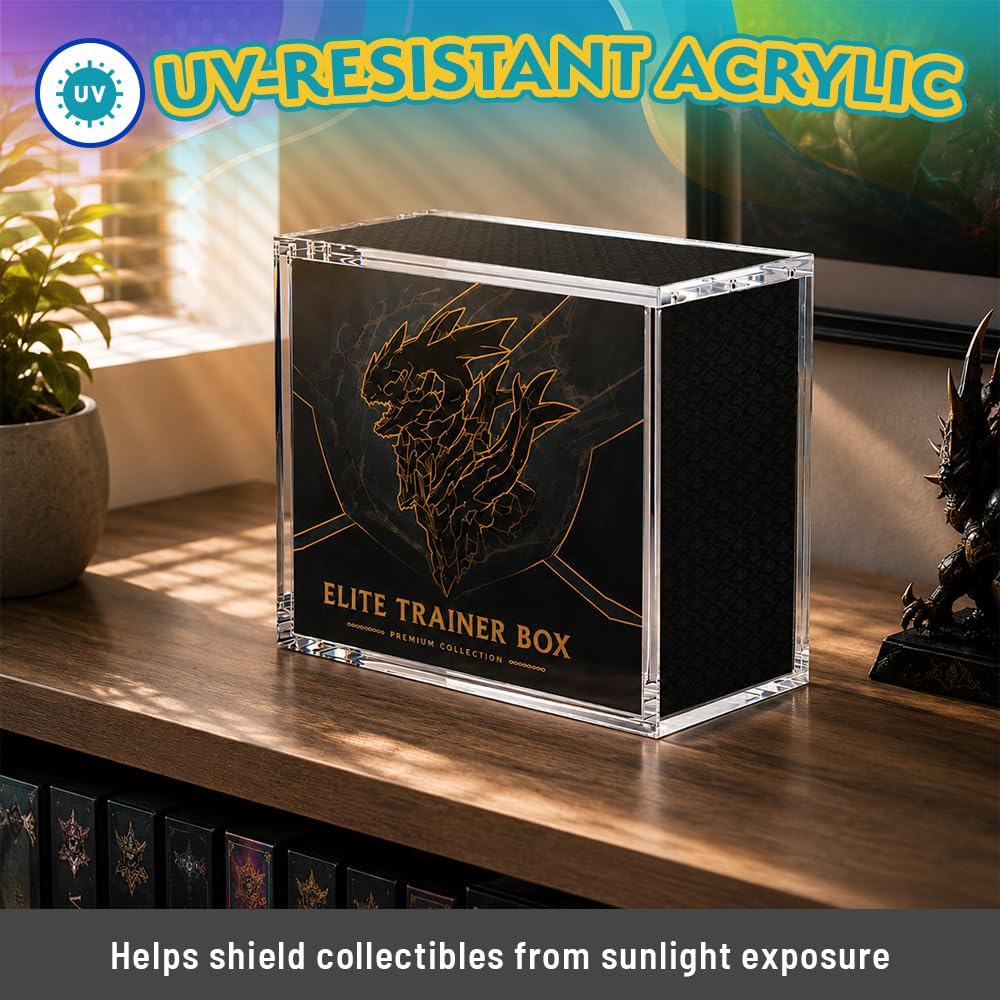 Ultra Clear Acrylic Magnetic Lid Card Storage Display Case H4723