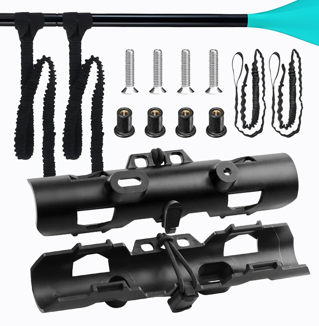 2PCS Kayak Paddle Holder with Leashes & Locking Kits A887