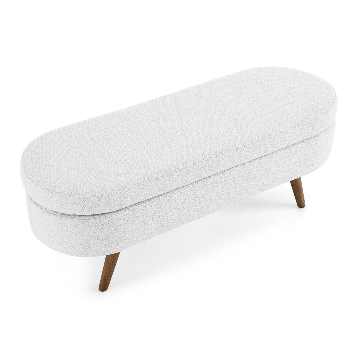 Oval Storage Bench with Rubber Wood Legs G433