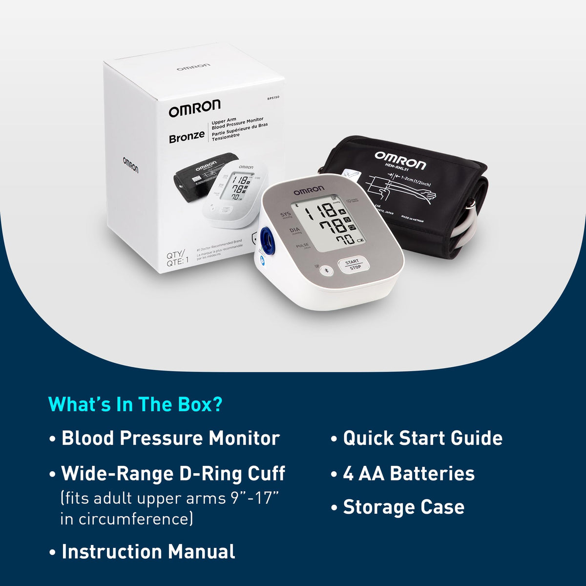 Bronze Blood Pressure Monitor & Upper Arm Cuff E736