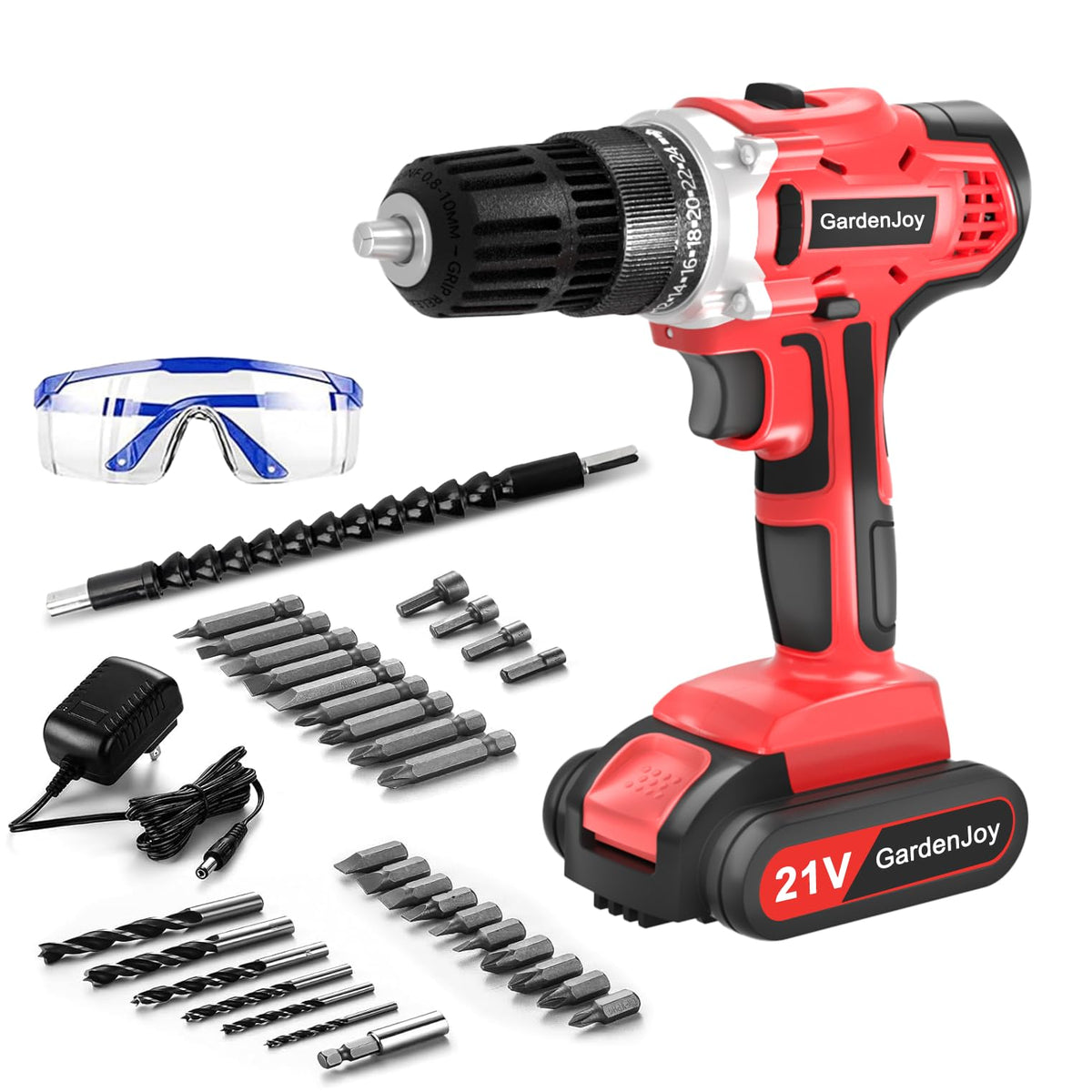 20v Cordless Drill Set with Charger 3/8" Keyless Chuck L489191