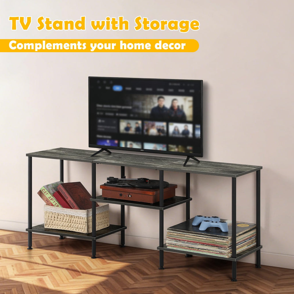 50 Inch Dark Grey TV Stand with Storage X809