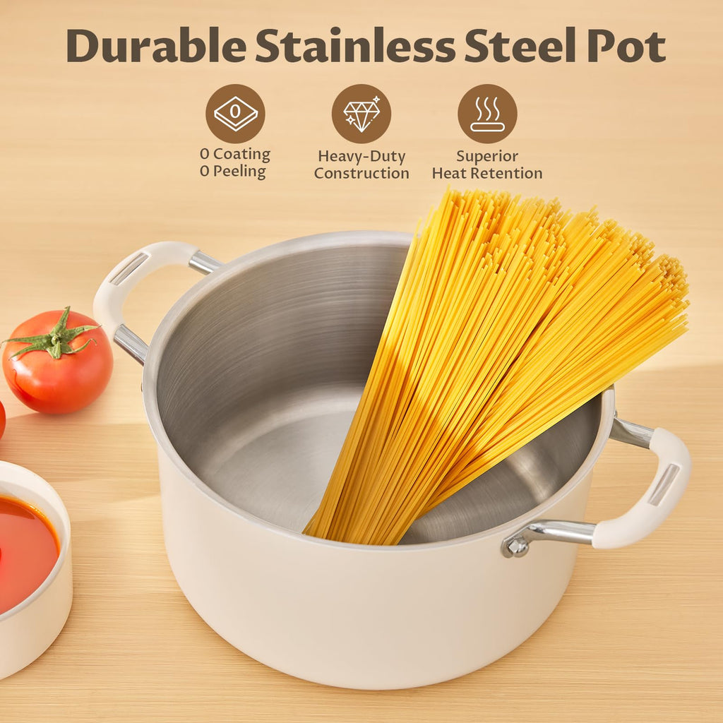 10QT 3-Ply Stainless Steel Stock Pot with Lid Z5766