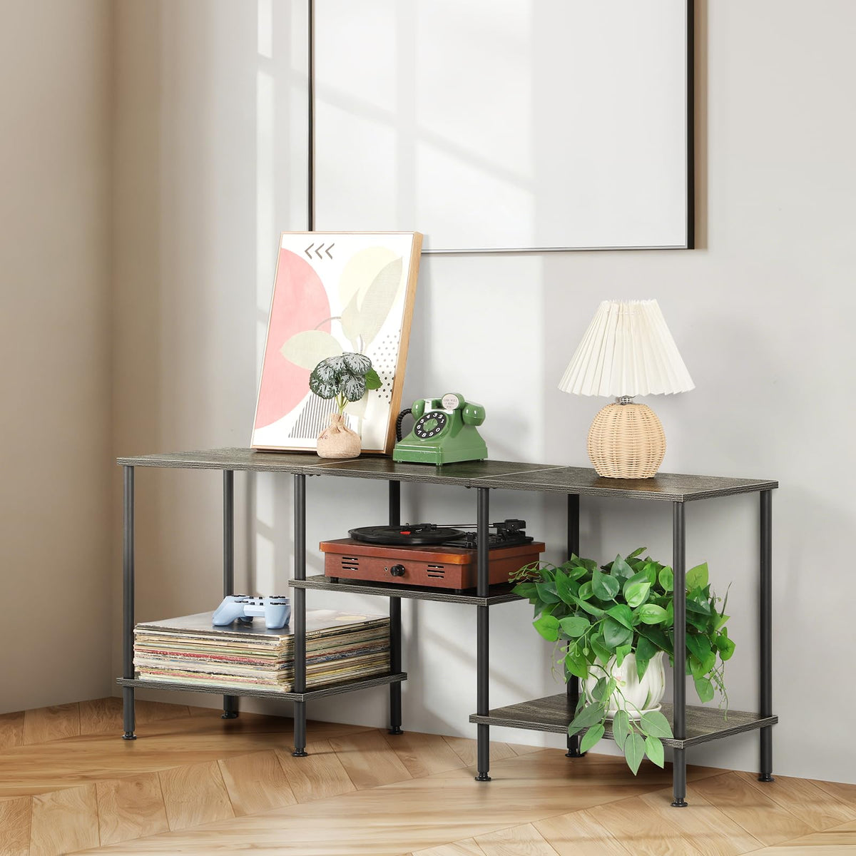 50 Inch Dark Grey TV Stand with Storage X809