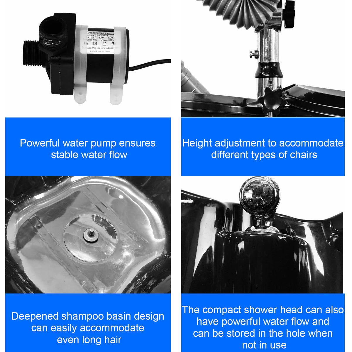 Portable Shampoo Bowl with Electric Pump C57409
